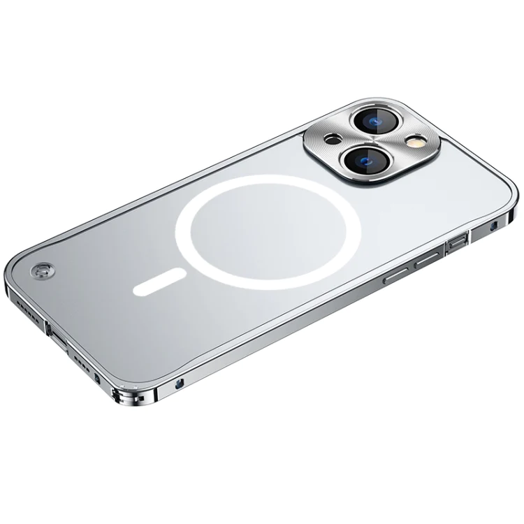 A-One Brand - iPhone 14 Skal Magsafe Metall Frame - Silver