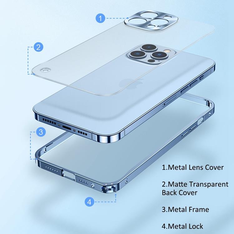 A-One Brand - iPhone 14 Pro Max Skal Metall Slim - Svart