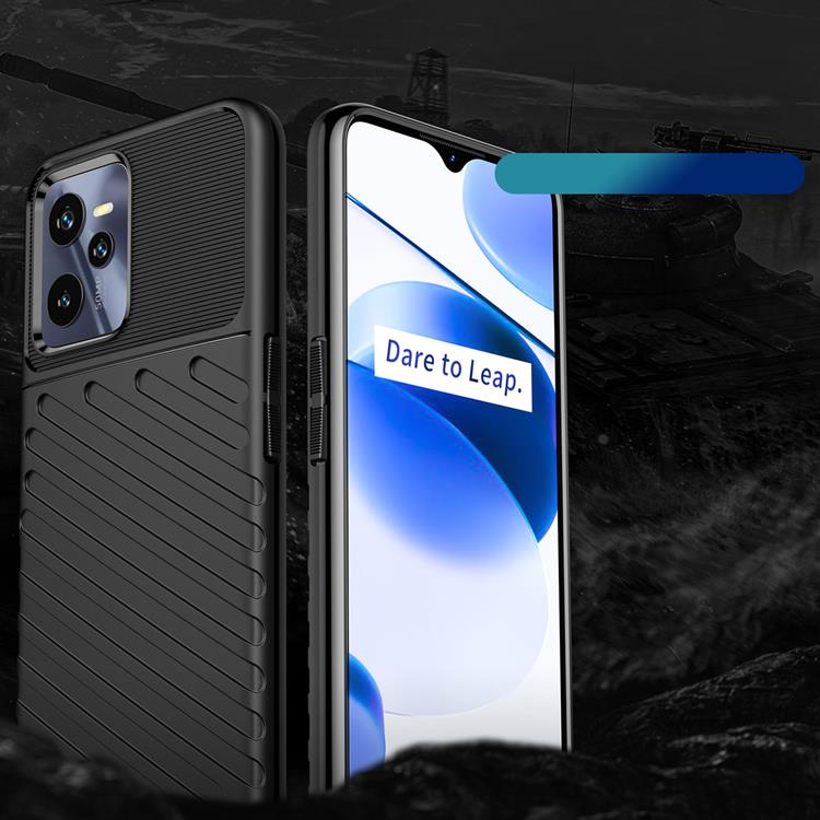 UTGÅTT - Realme C35 Skal Thunder Armored Flexible - Svart