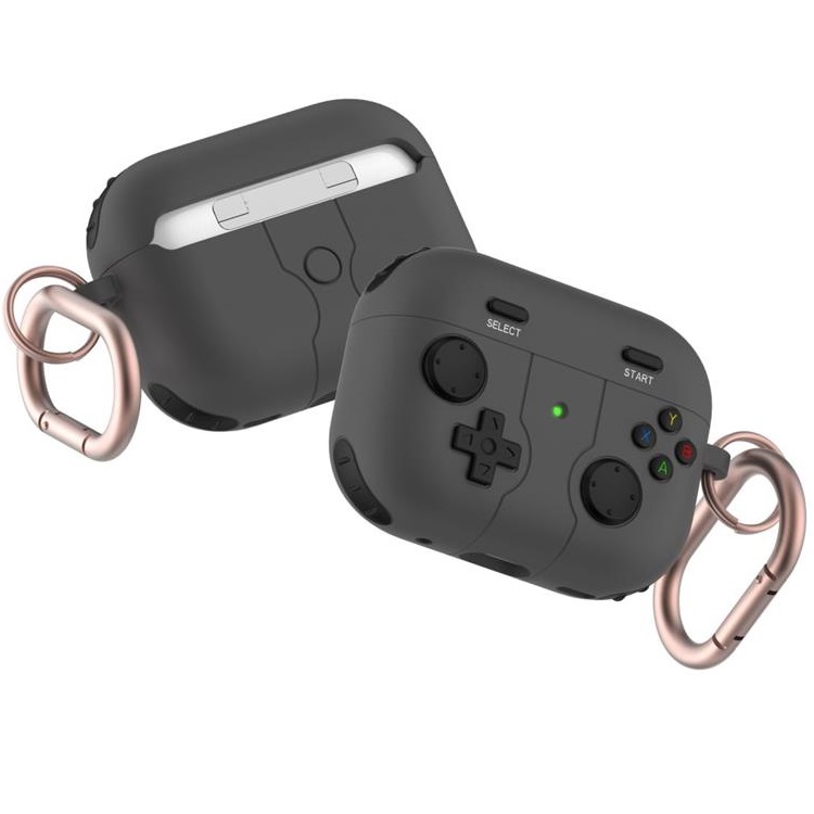 A-One Brand - AirPods Pro 2 Skal Gamepad Silicone - Svart