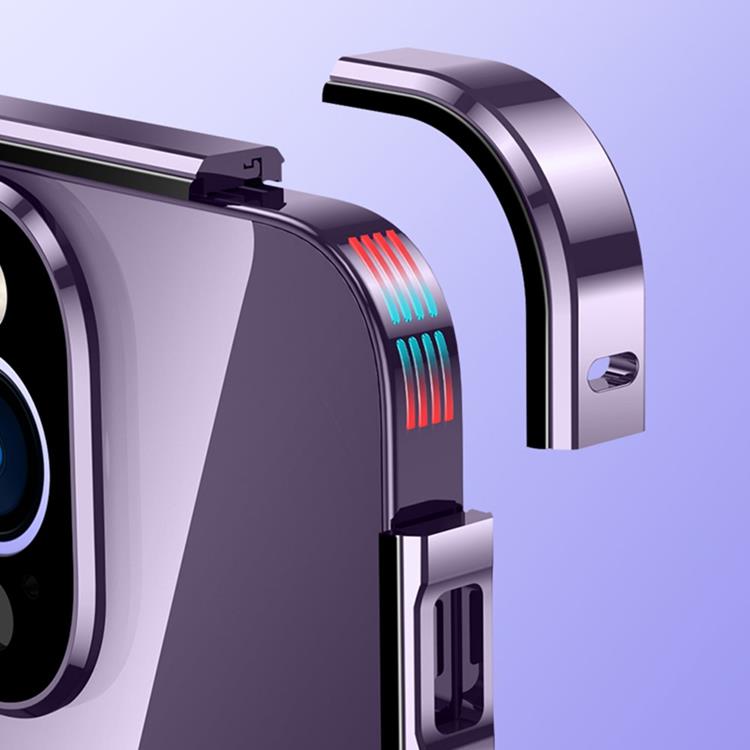 A-One Brand - iPhone 14 Pro Skal Metall Magnetic - Silver