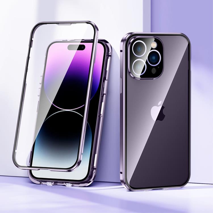 A-One Brand - iPhone 14 Pro Skal Metall Magnetic - Lila