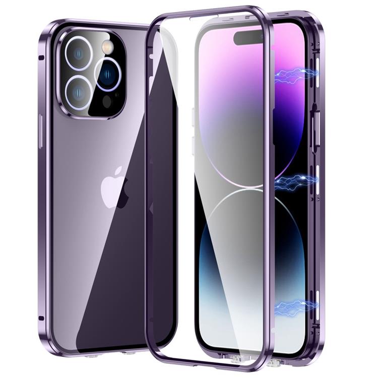A-One Brand - iPhone 14 Pro Skal Metall Magnetic - Lila