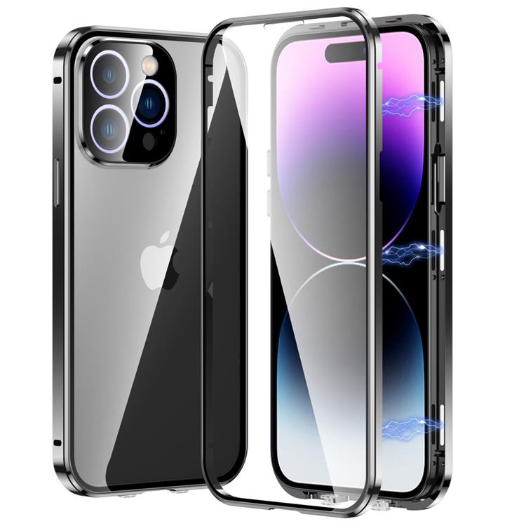 A-One Brand - iPhone 14 Pro Skal Metall Magnetic - Svart