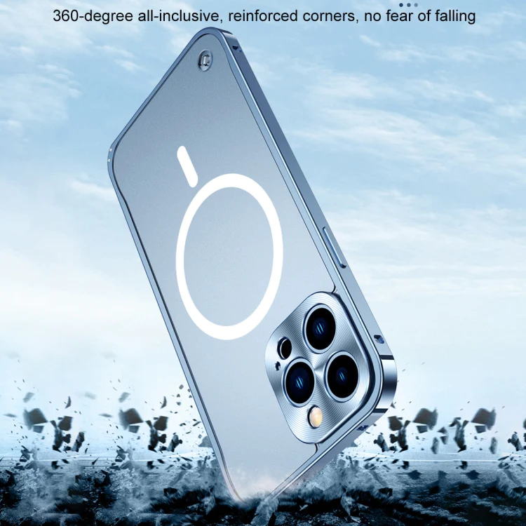 A-One Brand - iPhone 14 Pro Max Skal Magsafe Metall Frame - Svart