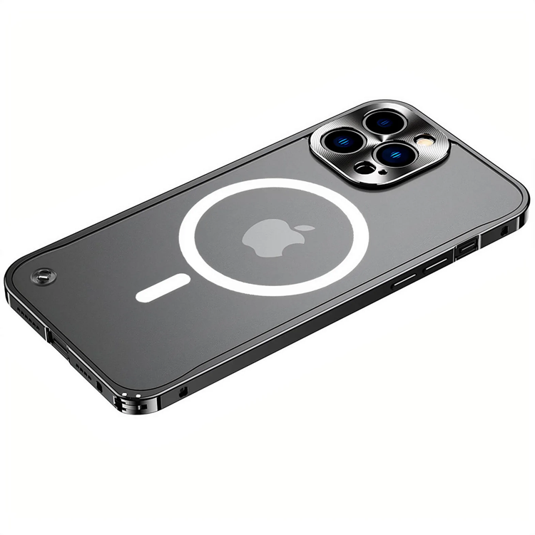 A-One Brand - iPhone 14 Pro Max Skal Magsafe Metall Frame - Svart