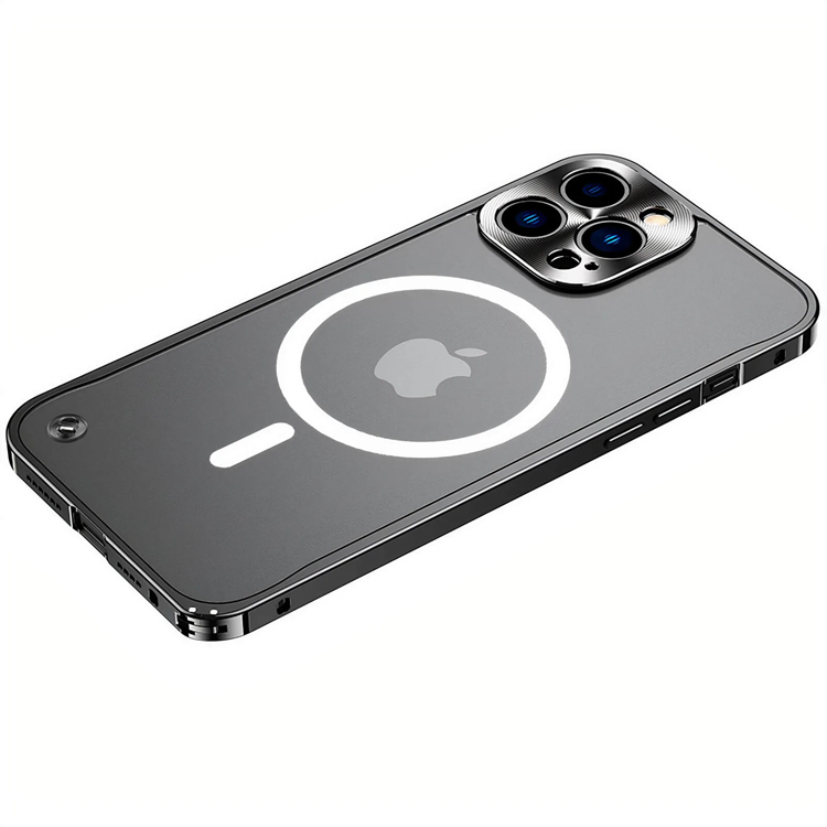 A-One Brand - iPhone 14 Pro Skal Magsafe Metall Frame - Svart