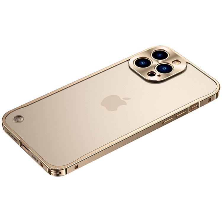 A-One Brand - iPhone 14 Pro Skal Metall Slim - Guld