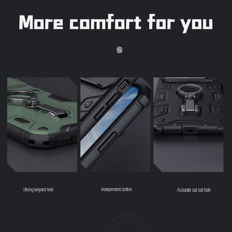 Nillkin - Nillkin iPhone 14 Pro Max Skal Ringhållare Armor Pro - Svart