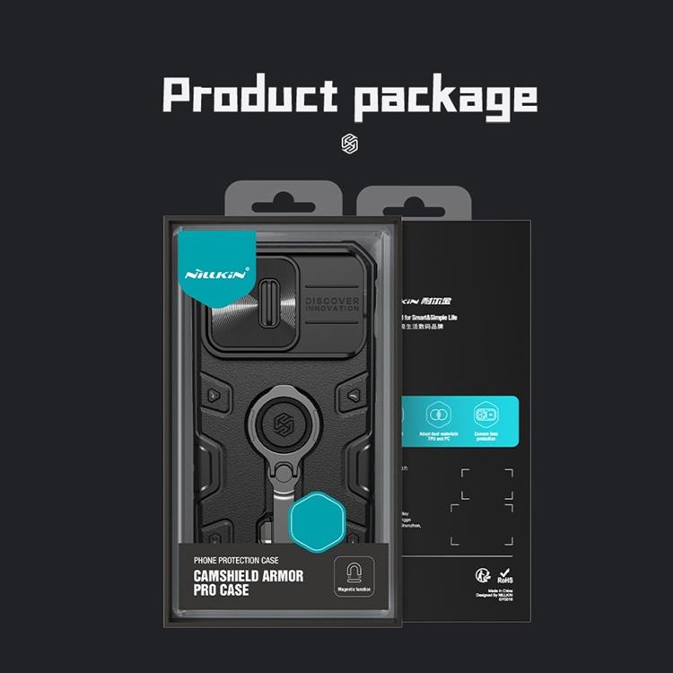 Nillkin - Nillkin iPhone 14 Pro Max Skal Ringhållare Armor Pro - Svart