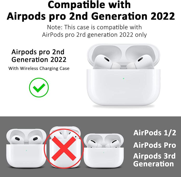 A-One Brand - Airpods Pro 2 Skal Anti Drop med Rem - Blå
