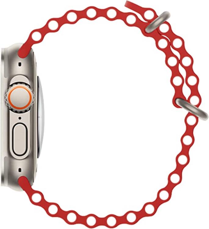 A-One Brand - Apple Watch Ultra/SE/8/7/6/5/4 Band (49/45/44/42mm) Ocean - Röd