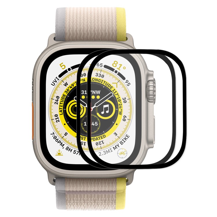 A-One Brand - [2-Pack] Apple Watch Ultra (49mm) Härdat glas 9H HD - Svart