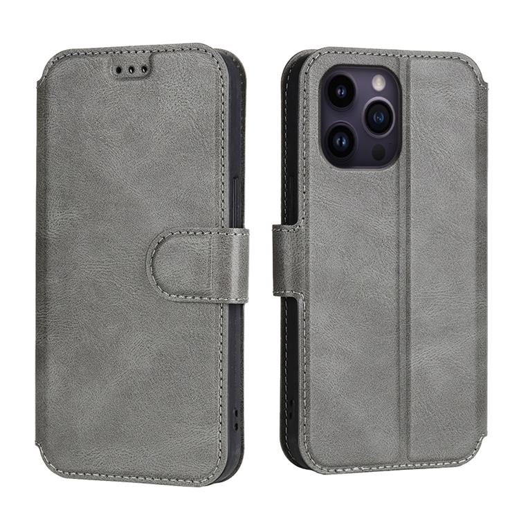 Boom of Sweden - BOOM iPhone 13 Pro Max Plånboksfodral Calfskin - Grå