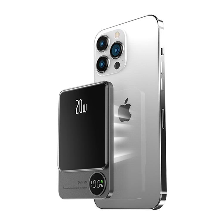 SUIDDY - SUIDDY PD20W Magsafe Trådlös Powerbank 5000mAh - Grå