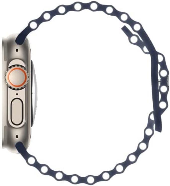 A-One Brand - Apple Watch 4/5/6/7/8/SE/Ultra (49/45/44/42mm) Silikon Ocean Band - Midnight