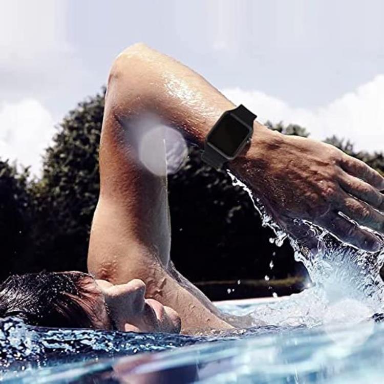 A-One Brand - Apple Watch 4/5/6/7/8/SE/Ultra (49/45/44/42mm) Silikon Ocean Band - Svart