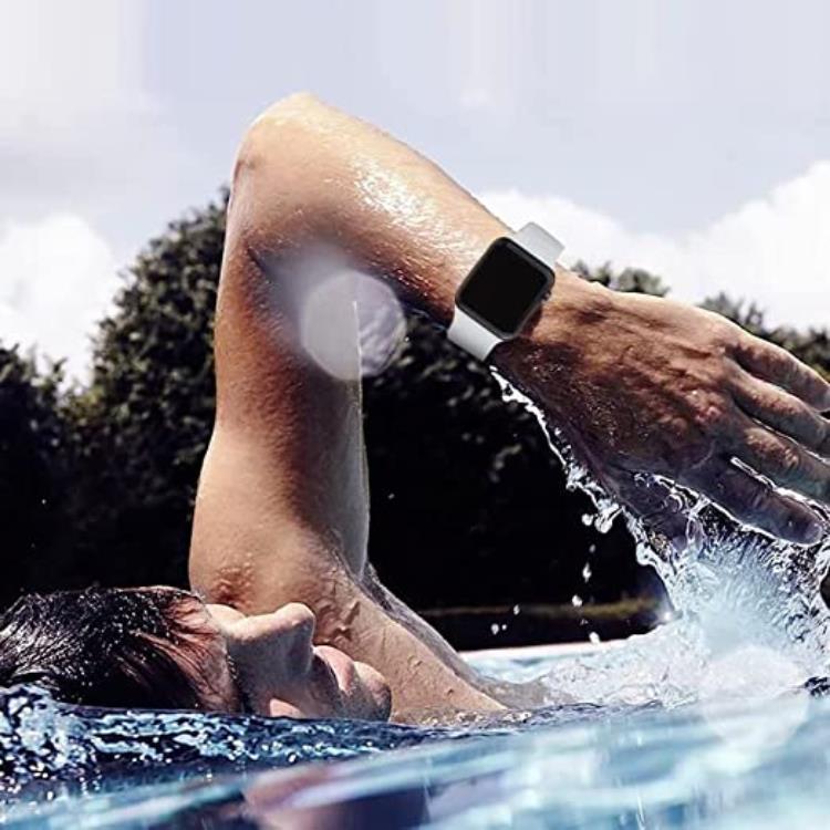 A-One Brand - Apple Watch 4/5/6/7/8/SE/Ultra (49/45/44/42mm) Silikon Ocean Band - Vit