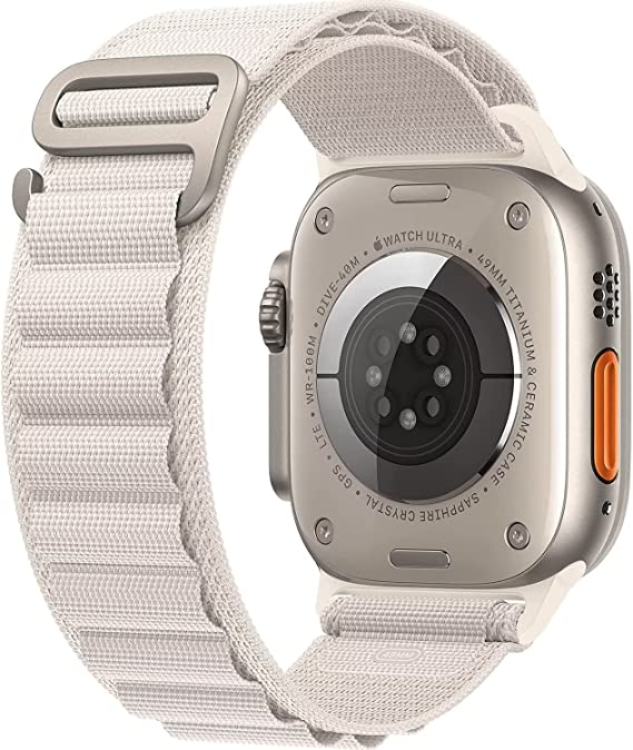 A-One Brand - Apple Watch 4/5/6/7/8/SE (38/40/41mm) Loop Nylon Band - Starlight