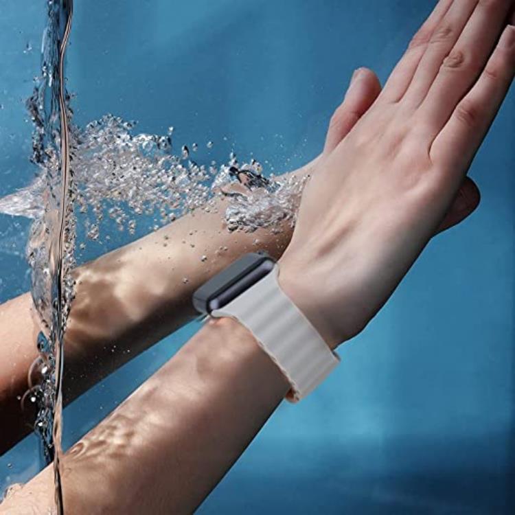 A-One Brand - Apple Watch 4/5/6/7/8/SE (38/40/41mm) Silikon Ocean Band - Starlight