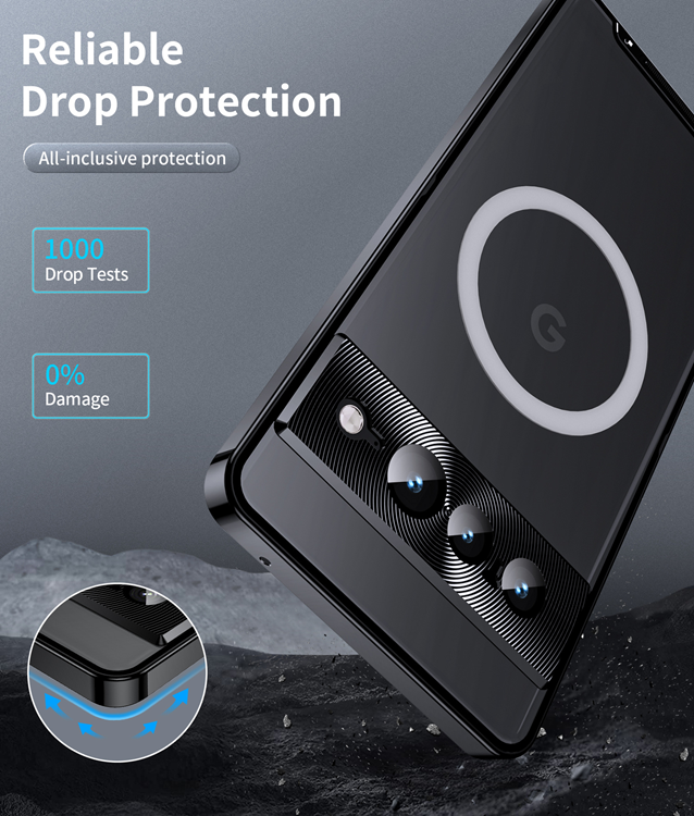 A-One Brand - Google Pixel 7 Pro Skal Magsafe Magnetic Metall - Svart