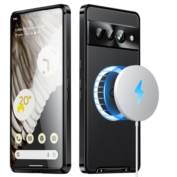 A-One Brand - Google Pixel 7 Pro Skal Magsafe Magnetic Metall - Svart