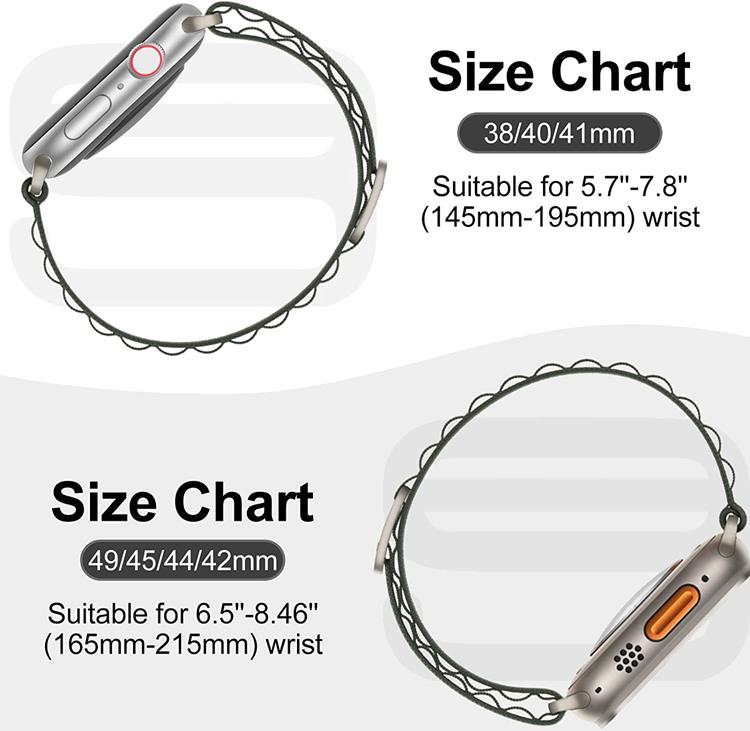 A-One Brand - Apple Watch Ultra/SE/8/7/6/5/4 Band (49/45/44mm) Loop - Grön