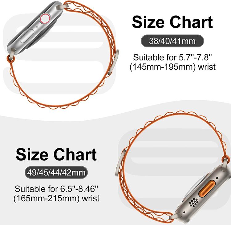 A-One Brand - Apple Watch Ultra/SE/8/7/6/5/4 Band (49/45/44mm) Loop - Orange