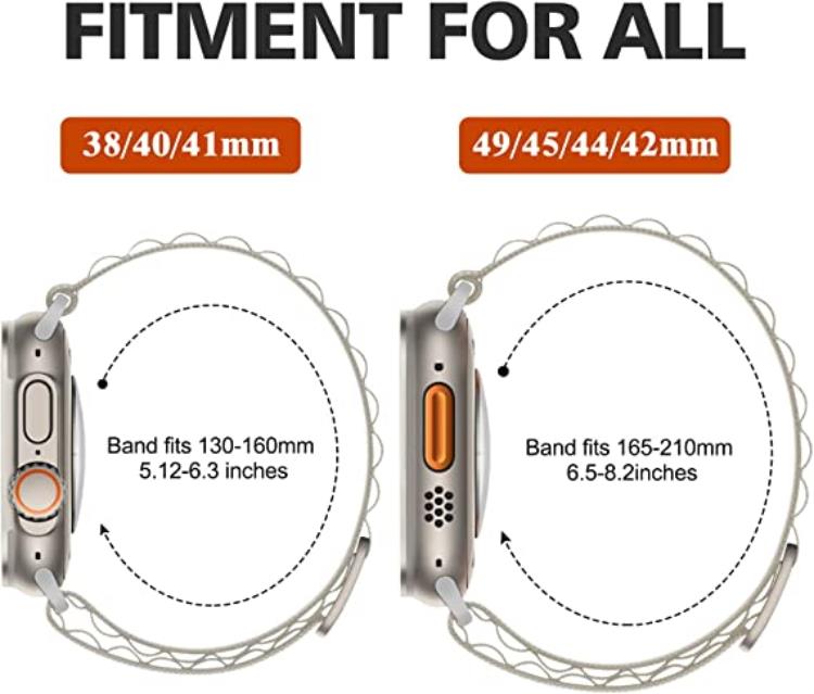 A-One Brand - Apple Watch Ultra/SE/8/7/6/5/4 Band (49/45/44mm) Loop - StarLight