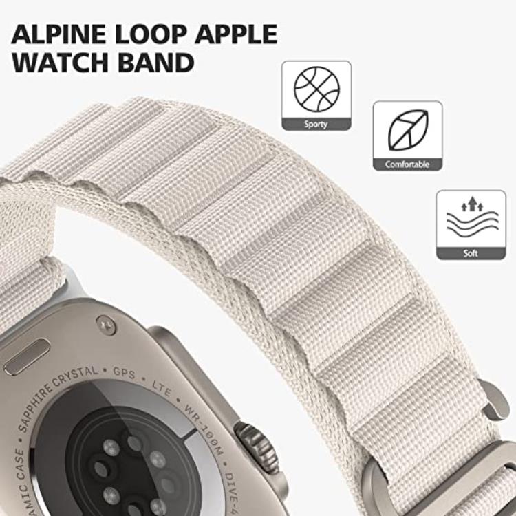 A-One Brand - Apple Watch Ultra/SE/8/7/6/5/4 Band (49/45/44mm) Loop - StarLight