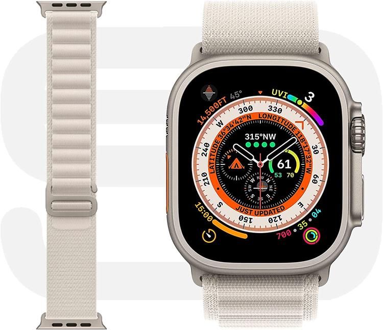 A-One Brand - Apple Watch Ultra/SE/8/7/6/5/4 Band (49/45/44mm) Loop - StarLight