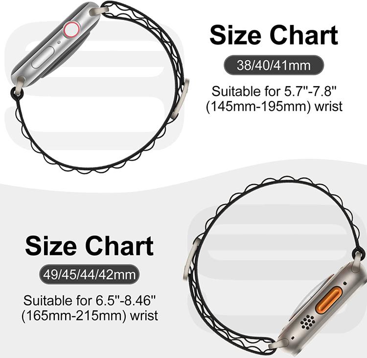 A-One Brand - Apple Watch Ultra/SE/8/7/6/5/4 Band (49/45/44mm) Loop - Svart