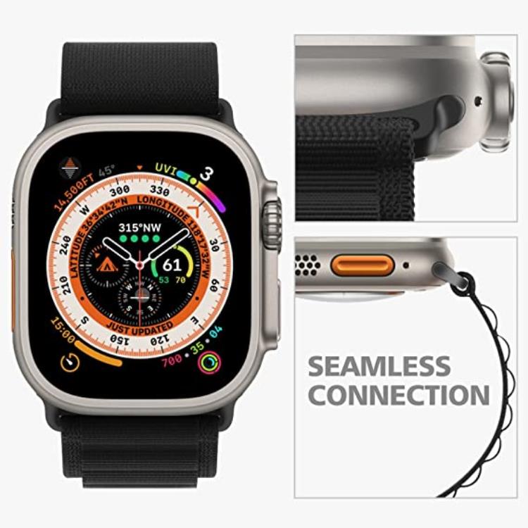 A-One Brand - Apple Watch Ultra/SE/8/7/6/5/4 Band (49/45/44mm) Loop - Svart