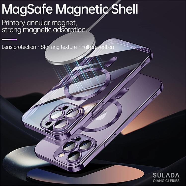 A-One Brand - Electroplating Magsafe Skal iPhone 14 - Mörkblå