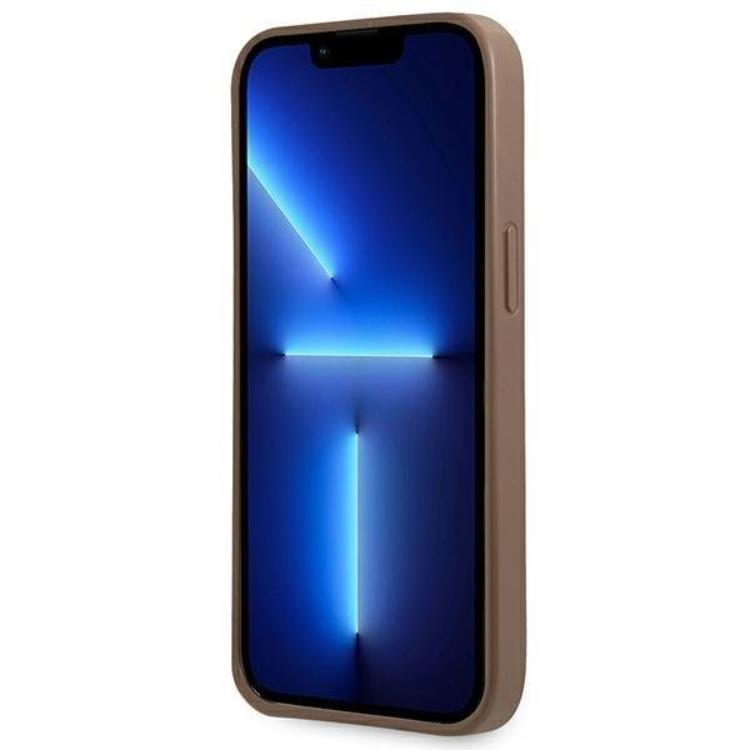 Guess - Guess iPhone 13 Skal Korthållare 4G Triangle Logo - Brun