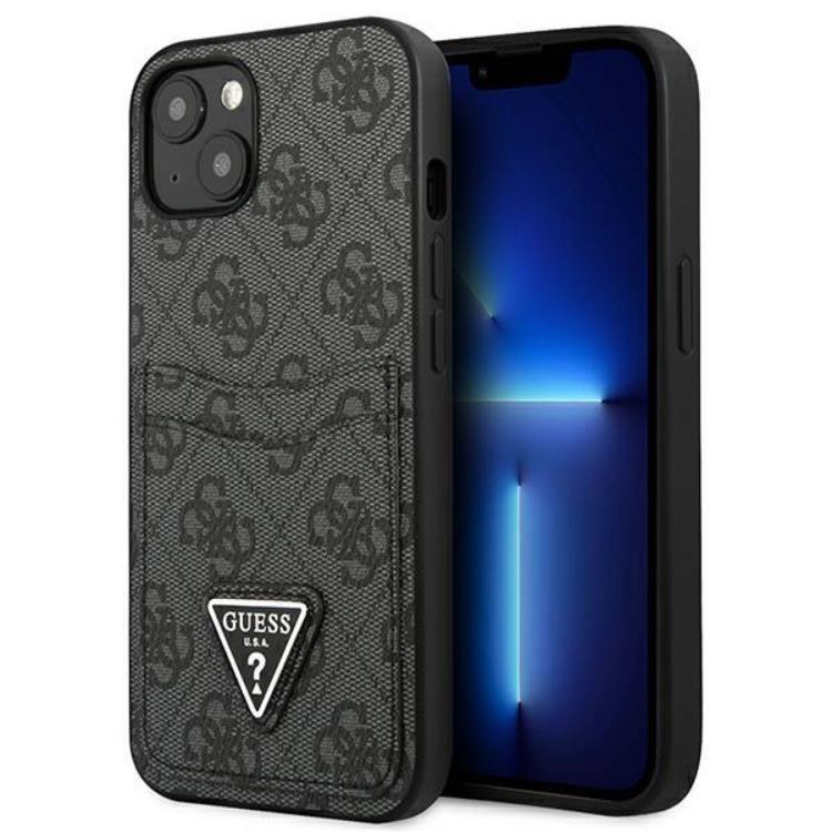 Guess - Guess iPhone 13 Skal Korthållare 4G Triangle Logo - Svart