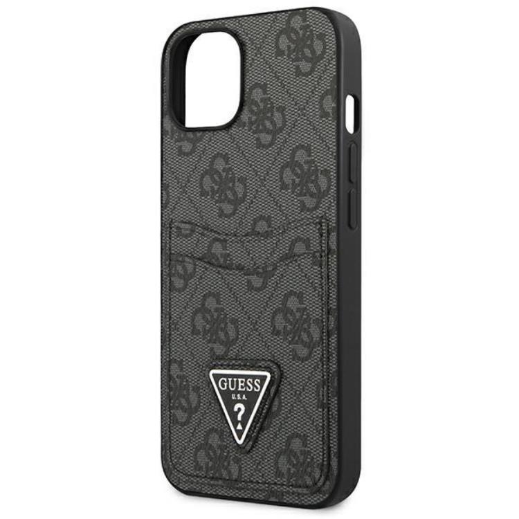 Guess - Guess iPhone 13 Skal Korthållare 4G Triangle Logo - Svart