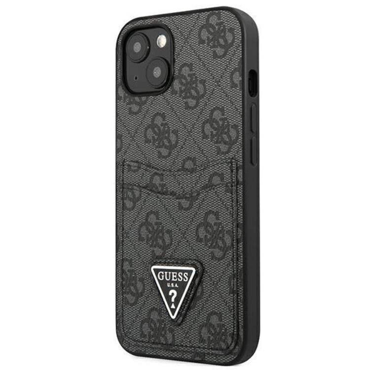 Guess - Guess iPhone 13 mini Skal Korthållare 4G Triangle Logo - Svart