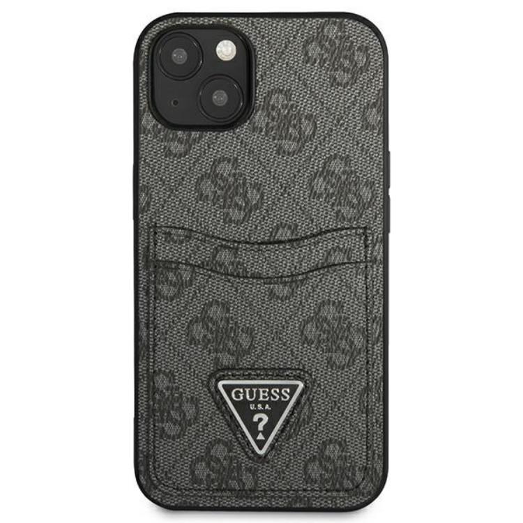Guess - Guess iPhone 13 mini Skal Korthållare 4G Triangle Logo - Svart