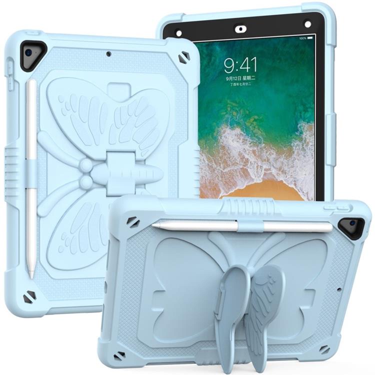 A-One Brand - iPad 9.7 (2017/2018/Air/Air2) Skal Butterfly Hybrid med Axelrem - Blå