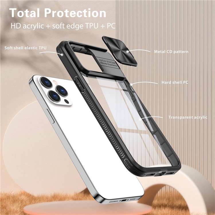 A-One Brand - iPhone 14 Pro Skal Camera Slider - Svart