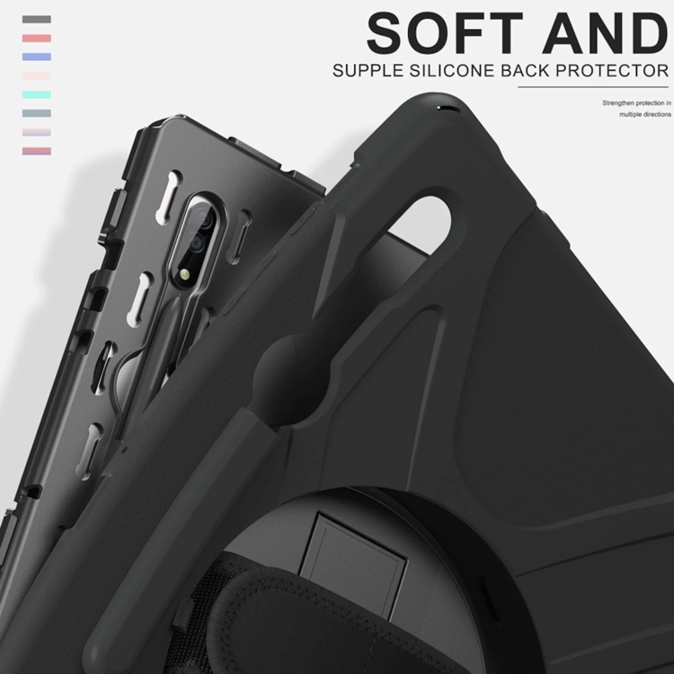 A-One Brand - Galaxy Tab S8 Ultra Skal Shock-Resistant Hybrid med Axelrem - Svart