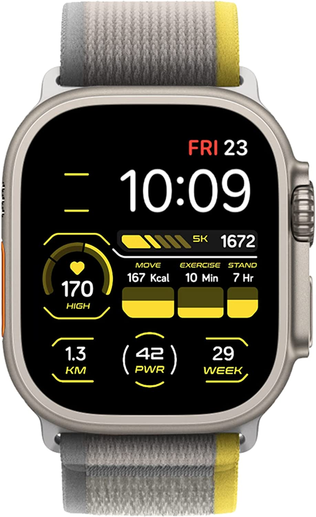 A-One Brand - Apple Watch 4/5/6/7/8/SE/Ultra (49/45/44/42mm) Trail Loop Band - Gul/Grå