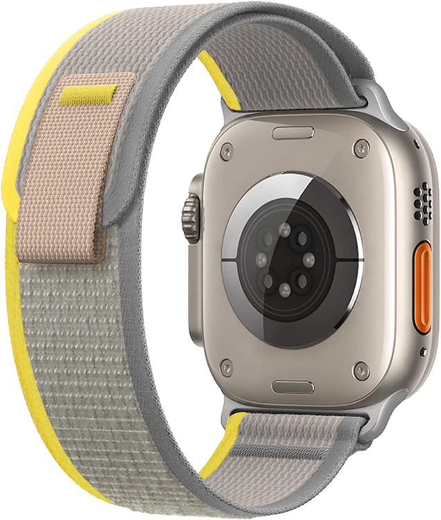 A-One Brand - Apple Watch 4/5/6/7/8/SE/Ultra (49/45/44/42mm) Trail Loop Band - Gul/Grå