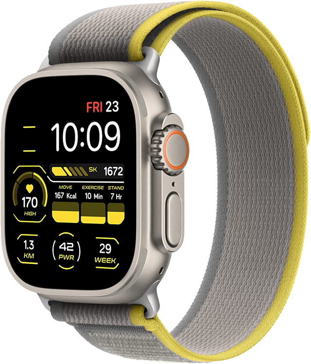 A-One Brand - Apple Watch 4/5/6/7/8/SE/Ultra (49/45/44/42mm) Trail Loop Band - Gul/Grå