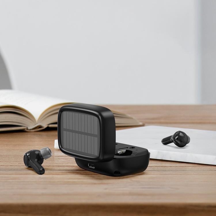 Choetech - Choetech In-ear Hörlurar BH-T09 Solar TWS med Powerbank 300mAh - Svart