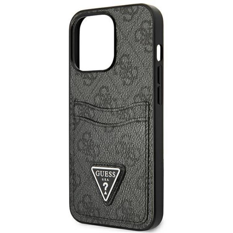 Guess - Guess iPhone 13 Pro Skal Korthållare 4G Triangle Logo - Svart