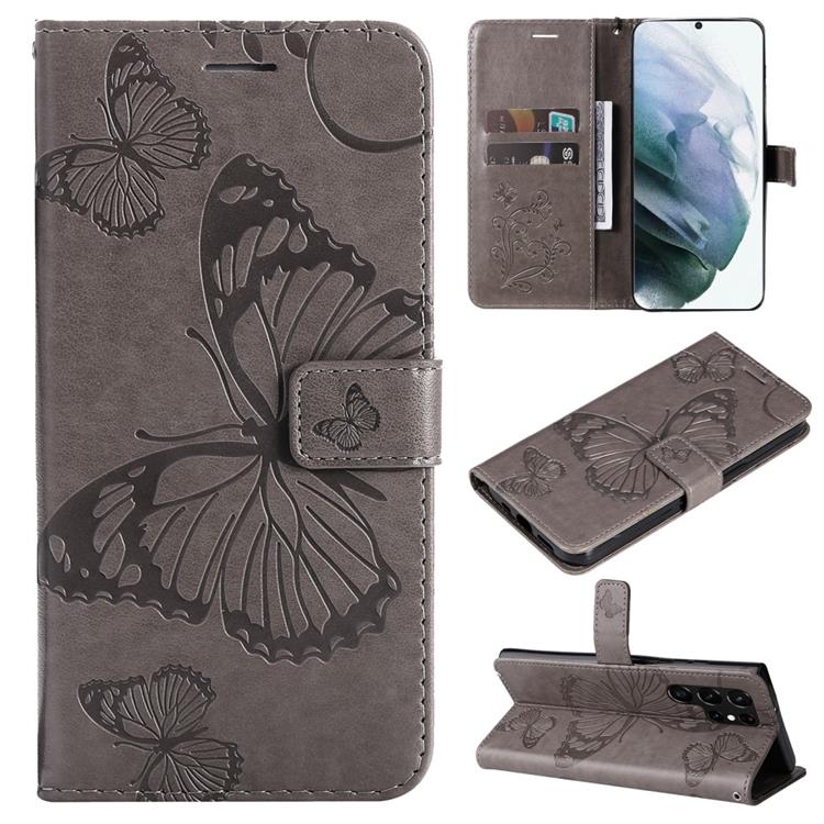 A-One Brand - Butterfly Imprinted Fodral Galaxy S22 - Grå