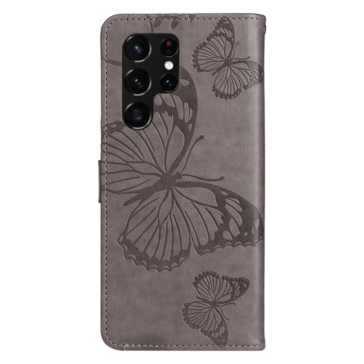 A-One Brand - Butterfly Imprinted Fodral Galaxy S22 - Grå