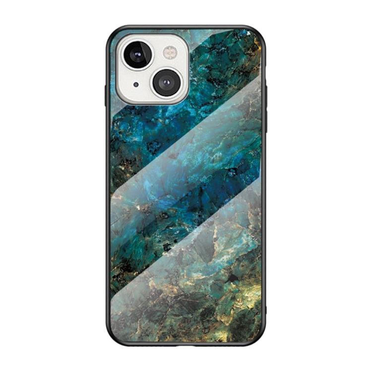A-One Brand - Anti-Scratch Härdat glas skal iPhone 13 mini - Emerald Marble